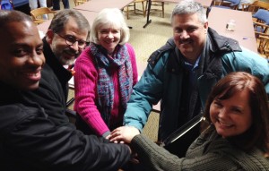 New Elders: Last night, the Session examined the five elders-elect for their readiness to serve as officers of the church. Each one shared their faith journey and sense of call and presented on issues of Reformed faith and church governance. I'm happy to report they all passed beautifully. This Sunday we will ordain and install them to serve on the session, charging them to serve the church with "energy, intelligence, imagination and love." They are (left to right): Arthur Pulley, Ivan Marcotte, Kitty Bohr, Reid Griffin and Lisa Raymaker.